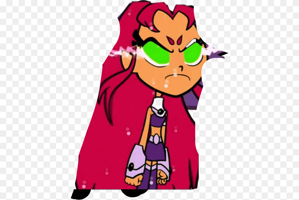 Starfire Rage Triggered 1000 Angry Blast Freetoedit Cartoon, Baby, Person, Book, Comics Free Png