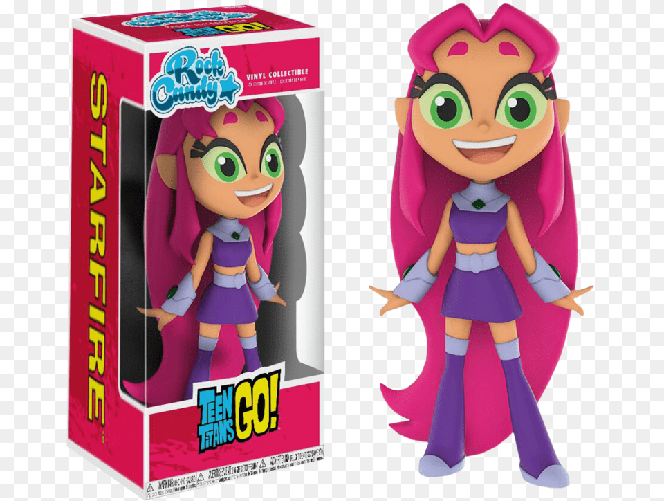 Starfire Rock Candy Vinyl Figure Funko Rock Candy Teen Titans, Doll, Toy, Baby, Person Free Png Download