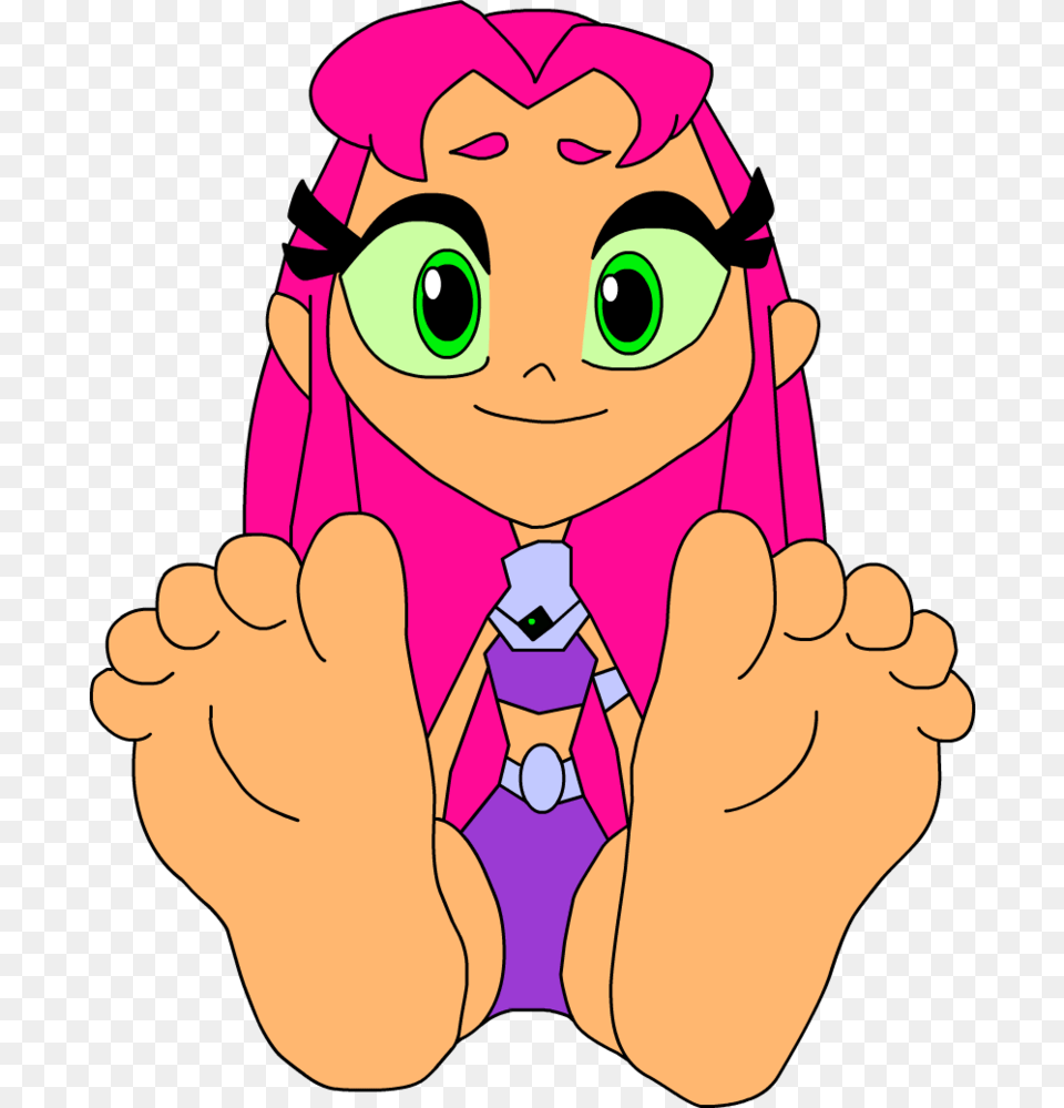 Starfire Soles By T Teen Titans Starfire S Foot, Baby, Person, Face, Head Free Png