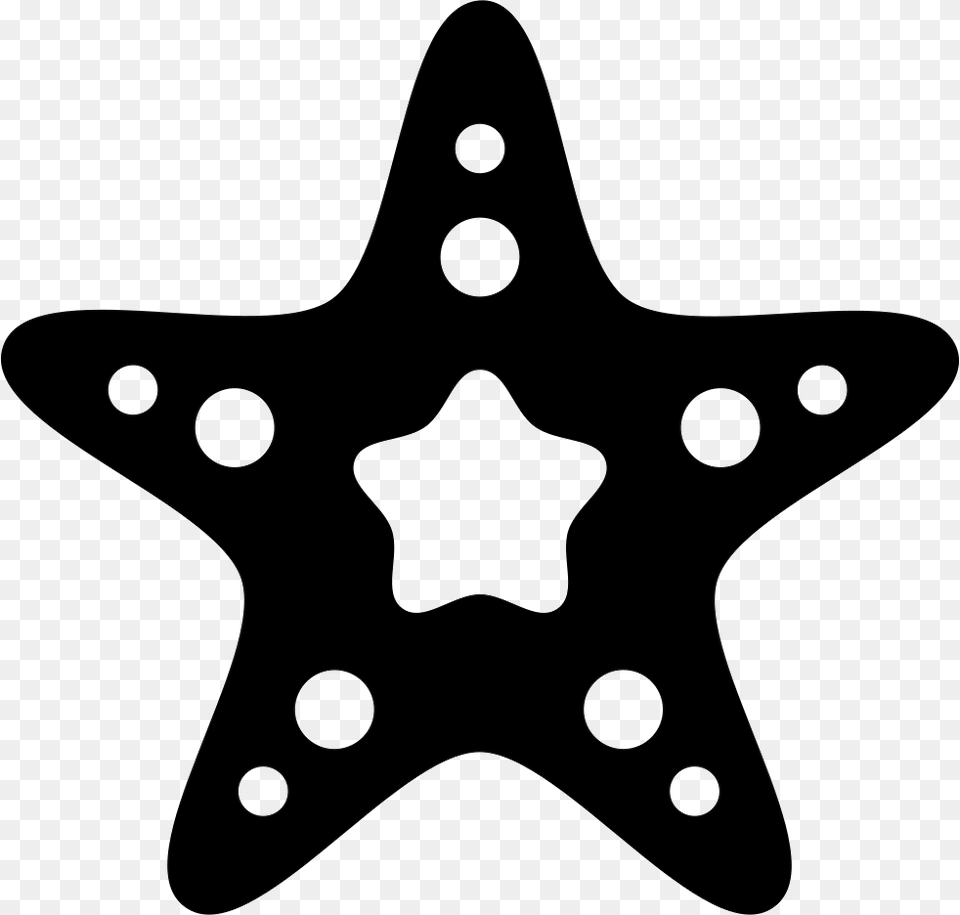 Starfish Black And White Clipart Starfish Vector Icon, Star Symbol, Symbol, Animal, Fish Free Png Download