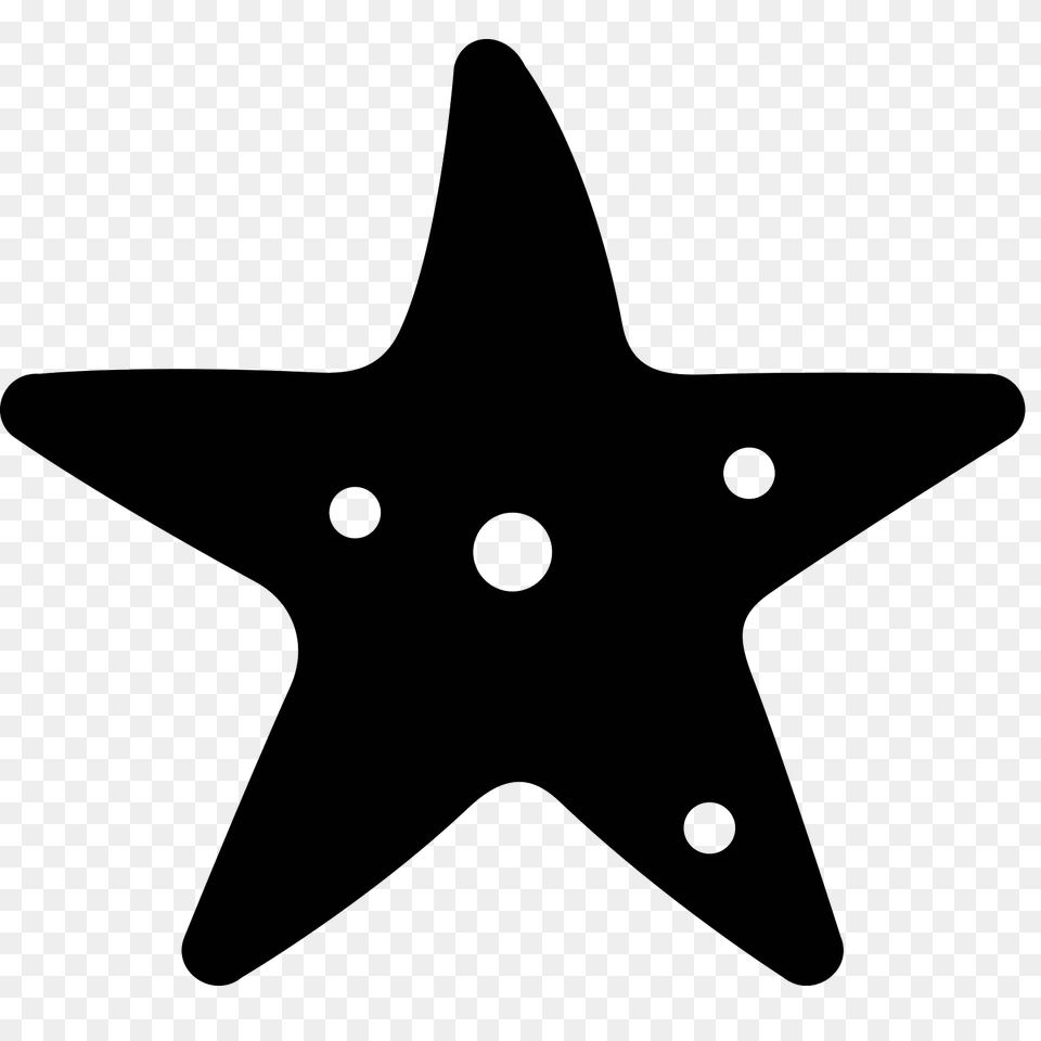 Starfish Icon, Gray Free Png