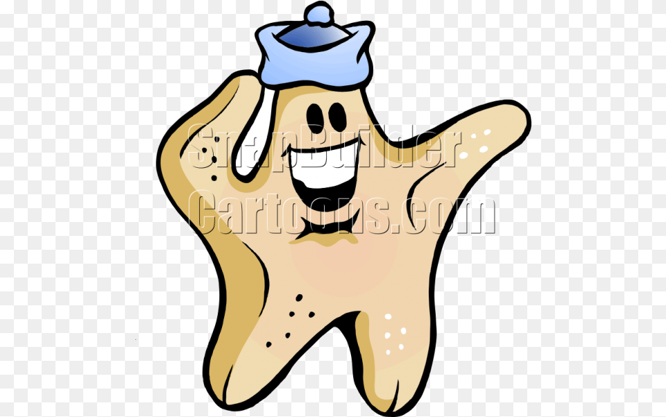 Starfish Sailor With Sailor Cap Illustration, Food, Sweets, Person, Cookie Free Transparent Png