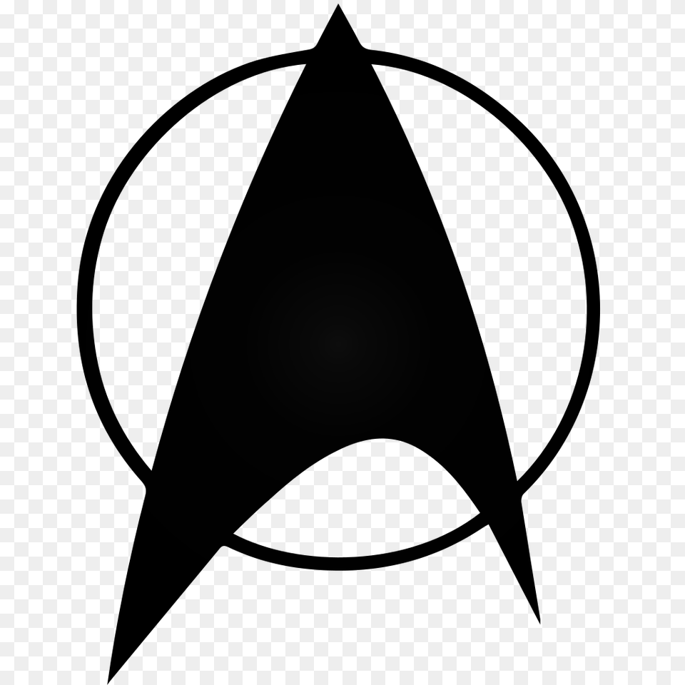 Starfleet Logo Circle Black, Lighting Free Png Download