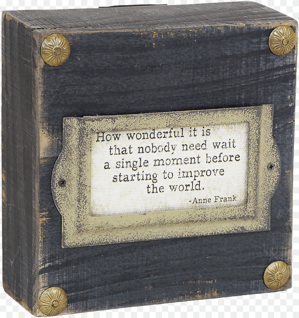 Stargazer Shelfwall Dcor Anne Frank Quote Picture Frame, Plaque, Cabinet, Furniture Png Image