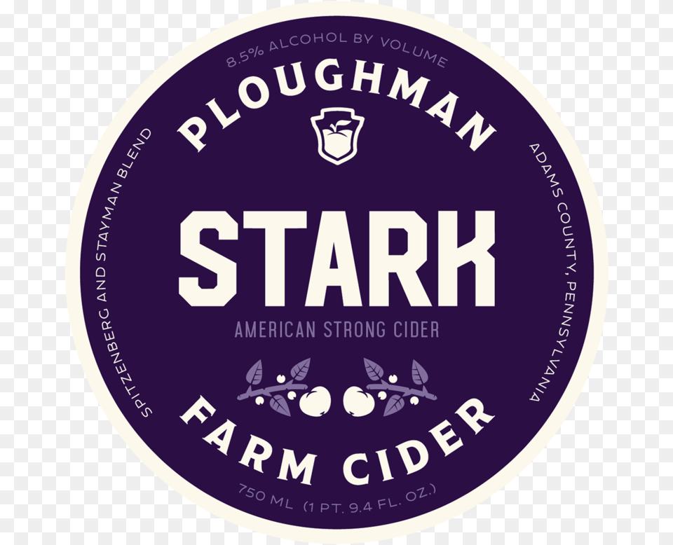 Stark Ploughman Cider, Alcohol, Beer, Beverage, Logo Free Transparent Png