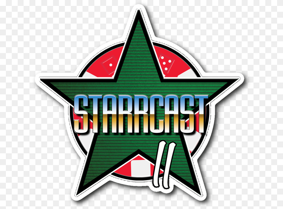 Starrcast 2 Die Cut Sticker Emblem, Logo, Symbol, Badge, Star Symbol Free Transparent Png