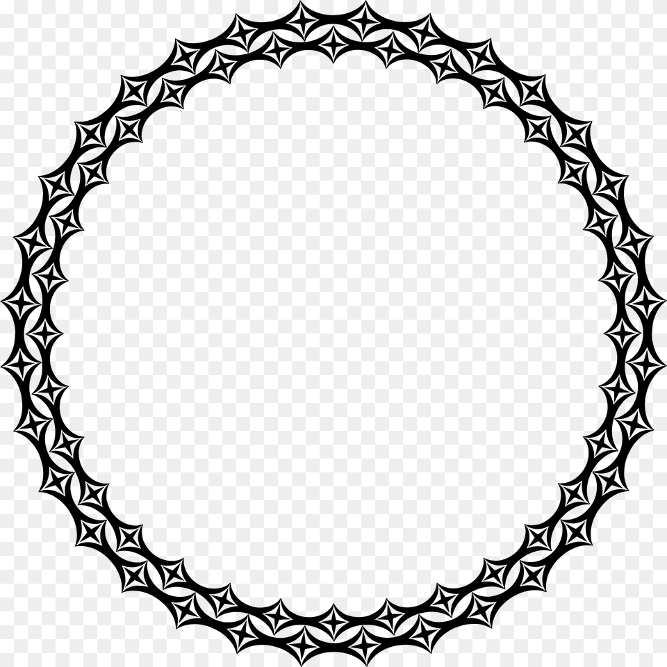 Starry Frame2 Circle Clipart, Oval, Blade, Dagger, Knife Free Png