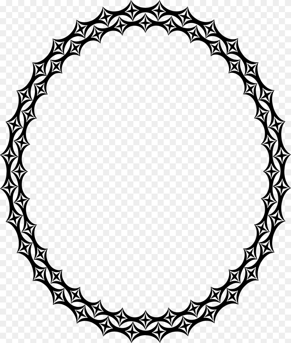 Starry Frame2 Ellipse Clipart, Oval Free Png