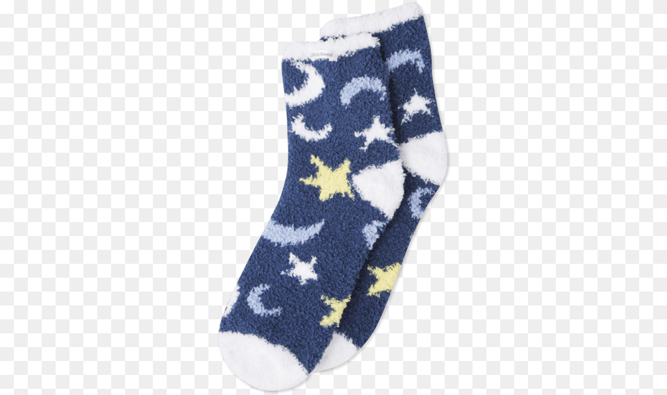 Starry Moon Sky Snuggle Crew Socks Sock, Clothing, Hosiery, Christmas, Christmas Decorations Png Image