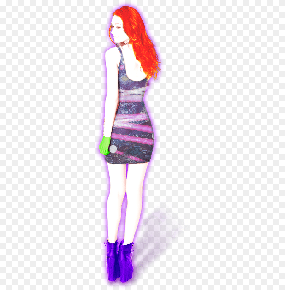 Starry Night Dress Illustration, Purple, Adult, Person, Woman Png