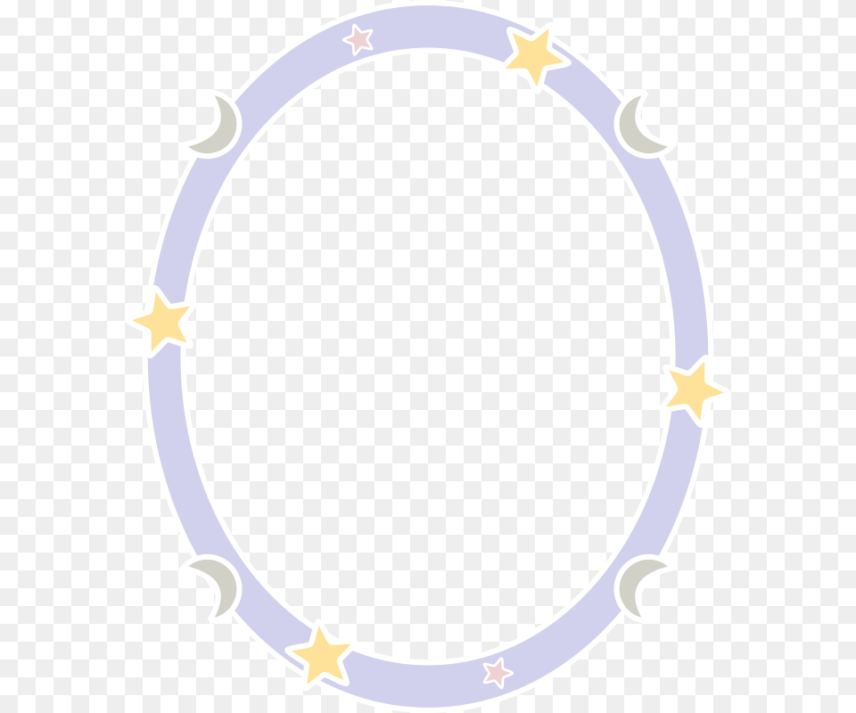 Starry Night Frame Star Moon Frame, Oval Free Transparent Png