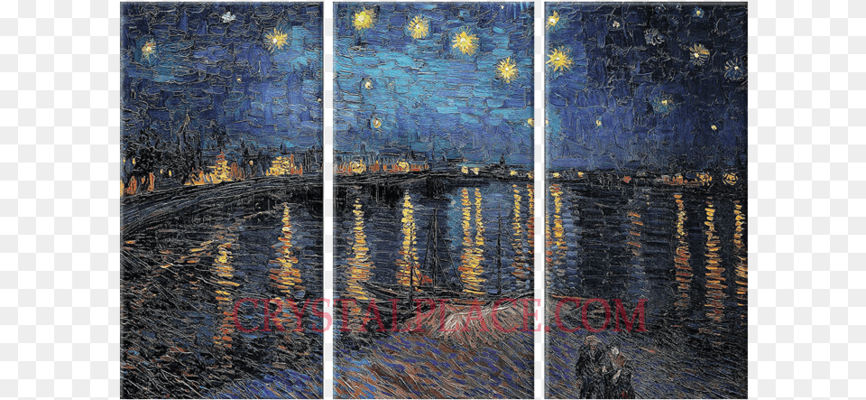 Starry Night Over The Rhone By Vincent Van Gogh Reproduction Van Gogh Starry Night, Art, Tile, Collage, Modern Art Png Image