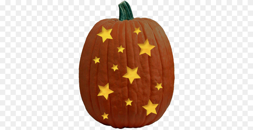 Starry Night Pumpkin Carving Pattern Jack O39 Lantern, Food, Plant, Produce, Vegetable Free Png