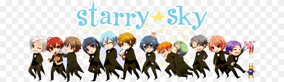 Starry Sky Anime Logo, Book, Comics, Publication, Baby Free Transparent Png