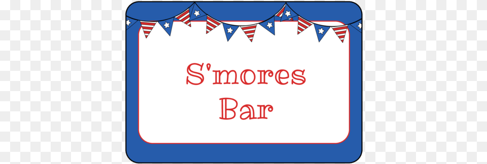 Stars And Stripes Banner Snack Labels, White Board, Text Png