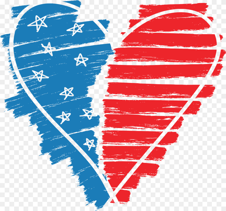 Stars And Stripes Heart Cut File Graphic Design, Art, Cupid Free Png Download