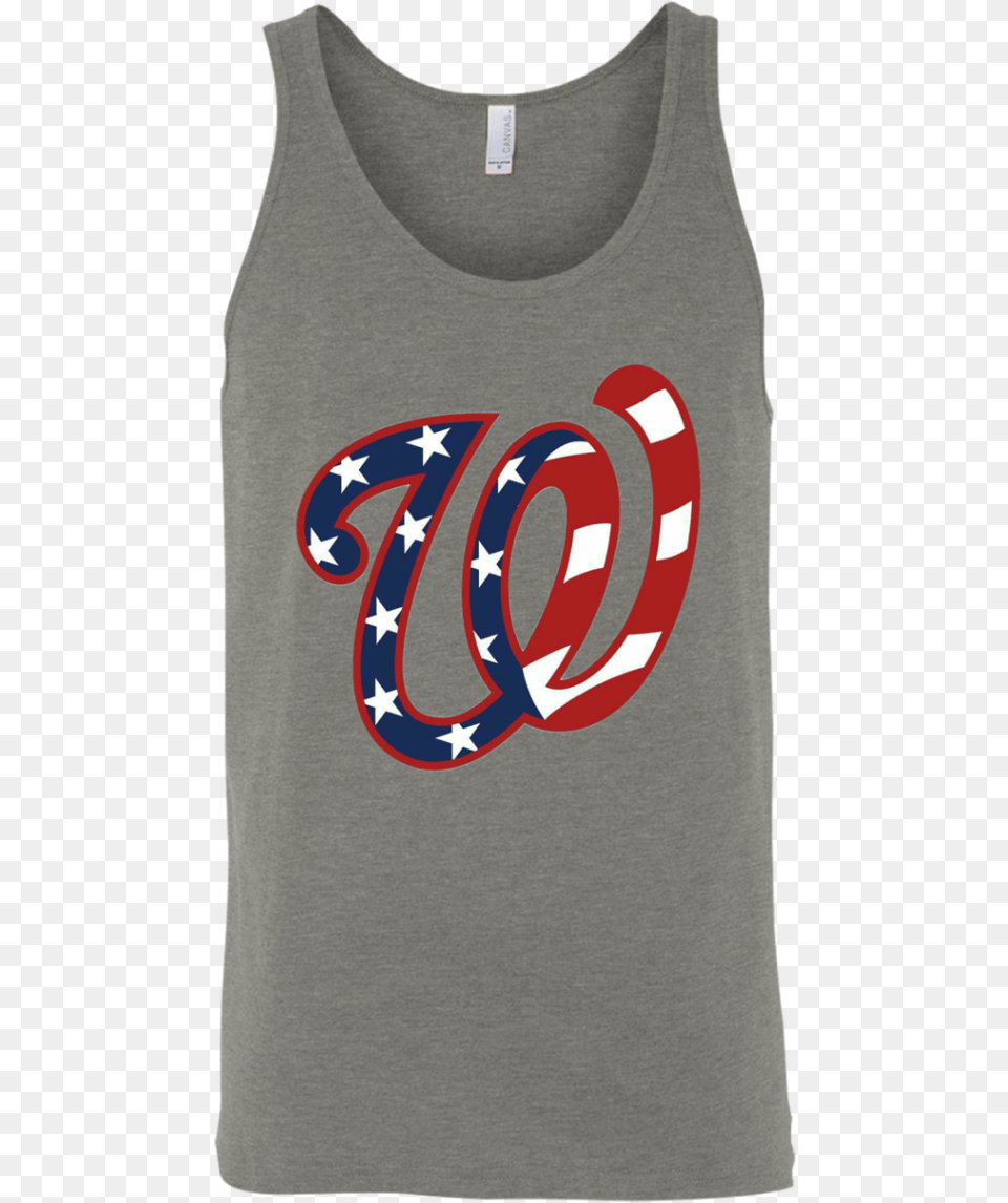 Stars And Stripes W Logo Bella Canvas Sleeveless Shirt, Clothing, Tank Top, Person Png Image