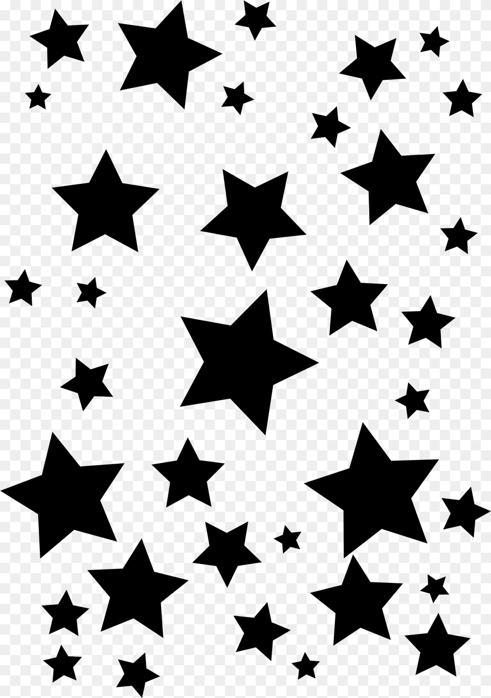 Stars Black And White, Gray Free Transparent Png