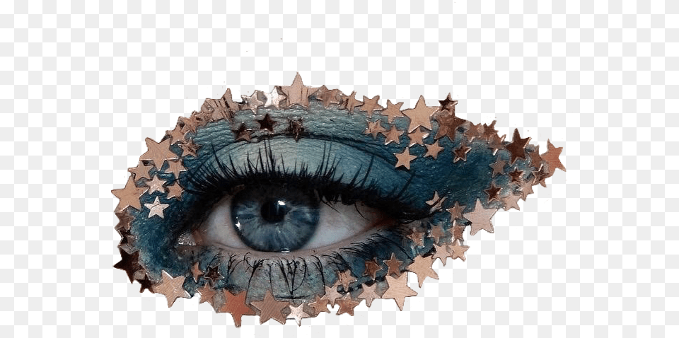 Stars Blue Eyeshadow Love Aesthetic Blue Eyes, Adult, Bride, Female, Person Free Png