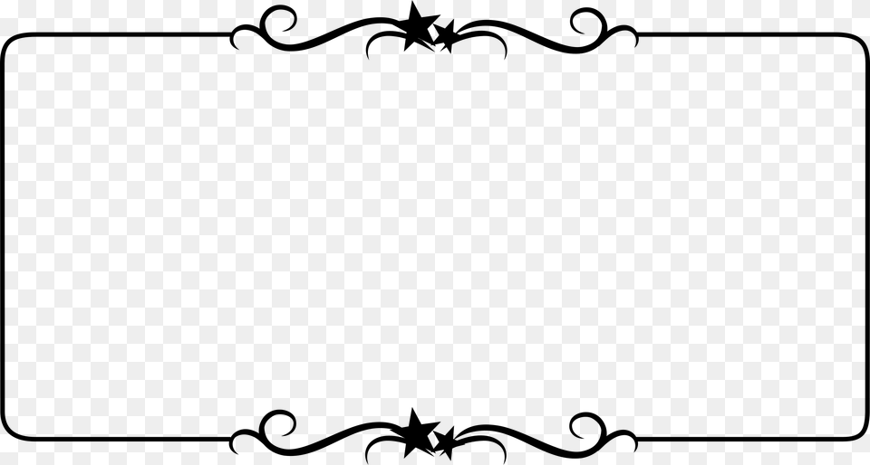 Stars Border Template, Gray Free Png Download