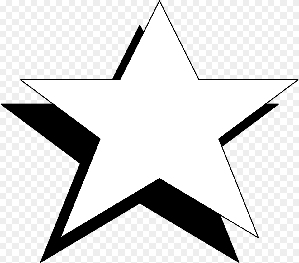 Stars Clipart Black And Shadow Of A Star, Star Symbol, Symbol Free Png Download