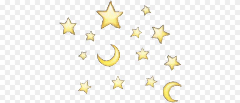 Stars Emoji Emojistars Emojistar Star Crown Emojicrown Crescent, Star Symbol, Symbol, Nature, Night Free Transparent Png