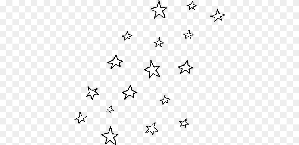 Stars Estrellas Estrella Decoracion Cute Black Cielo Stars Transparent, Symbol, Nature, Night, Outdoors Free Png