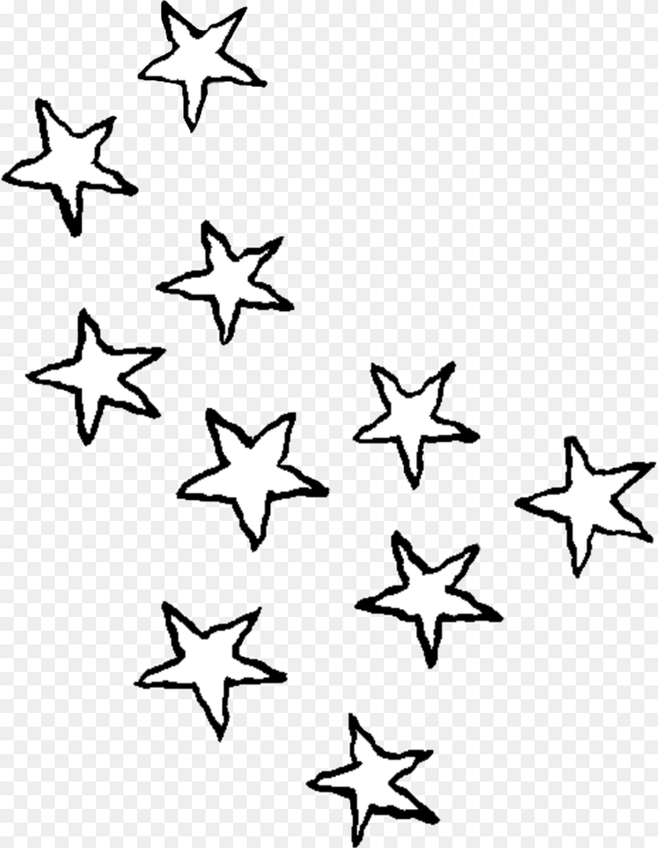 Stars Galaxy Aesthetic Blackandwhite Art Drawn Stars, Star Symbol, Symbol Free Transparent Png