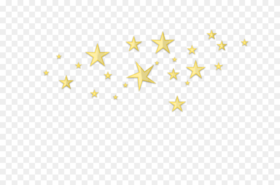Stars Golden Gold Nature Tumblr Ftestickers, Star Symbol, Symbol, Night, Outdoors Png