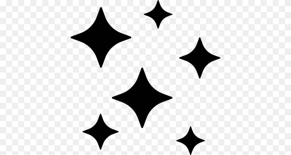 Stars Icon, Gray Free Transparent Png