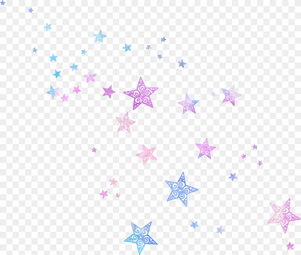 Stars Kawaii Kpop Pink Blue Glitter Sparkle Pink Glitter Stars, Star Symbol, Symbol, Flag Free Png Download