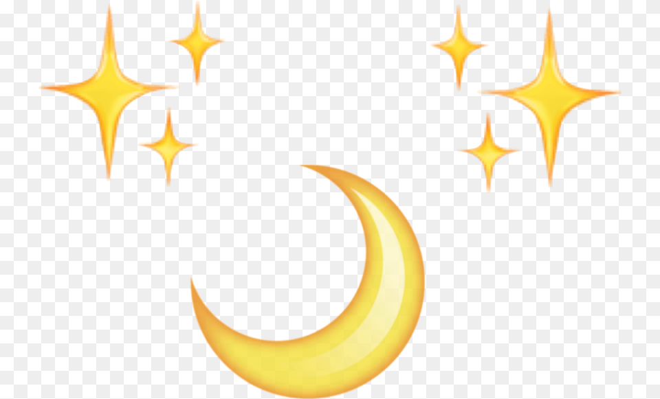Stars Moon Galaxy Star Sky Kawaii Filter Kpop Iphone Moon Emoji, Nature, Night, Outdoors, Symbol Free Transparent Png