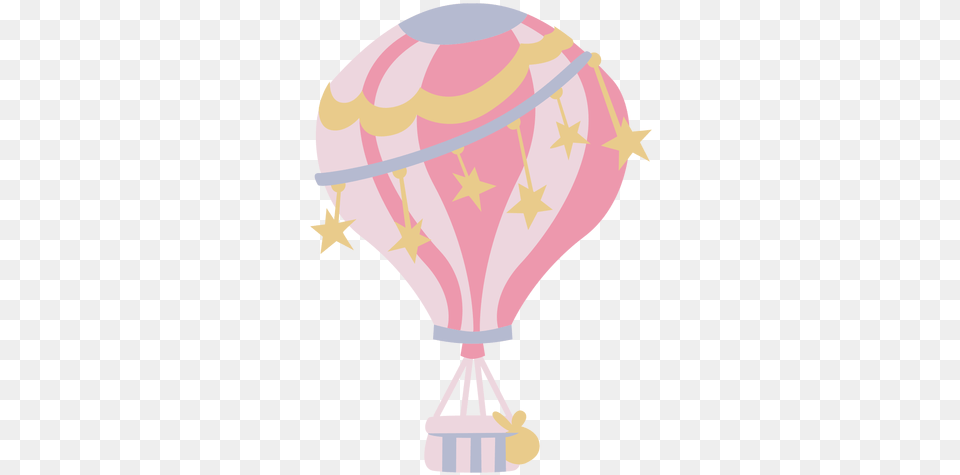 Stars Pink Hot Air Balloon Transparent U0026 Svg Vector File Hot Air Ballooning, Aircraft, Hot Air Balloon, Transportation, Vehicle Png