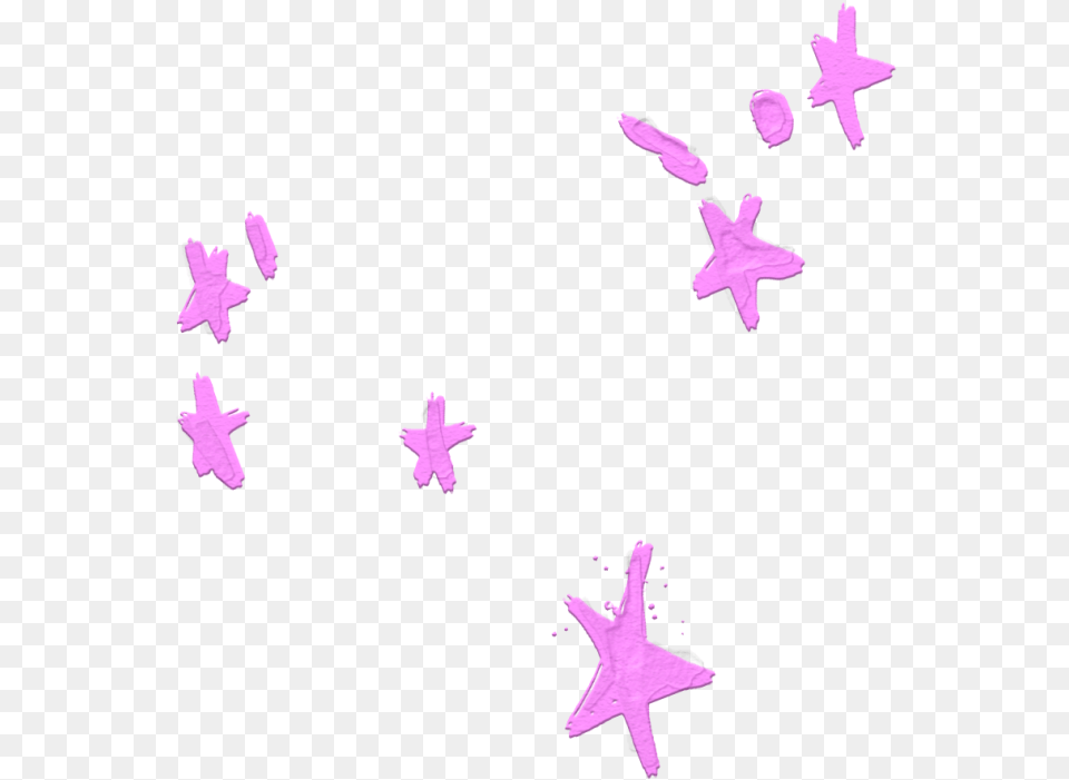 Stars Purple Overlay Sticker Marine Invertebrates, Paper Free Png