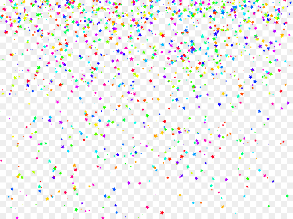 Stars Rainbow Shapebrush Colorfulfreetoedit Rainbow Star Confetti Background, Paper Free Transparent Png