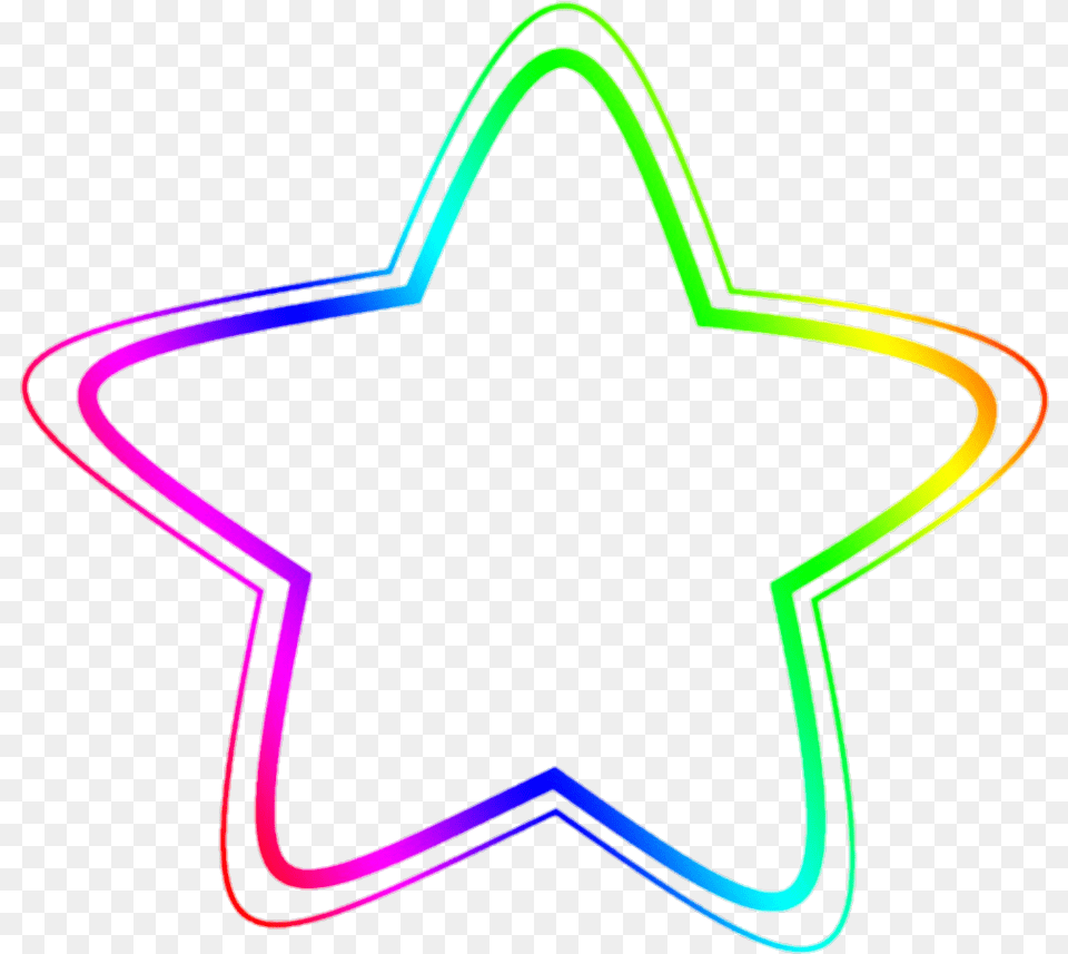 Stars Star Rainbows Rainbow Line Art, Star Symbol, Symbol, Light, Bow Free Transparent Png