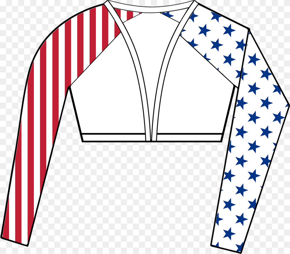 Stars U0026 Stripes Sleeves 2 Go And, Clothing, Long Sleeve, Sleeve, Knitwear Free Png