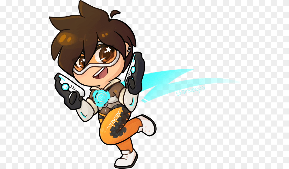 Starsleeps On Twitter Tracer Chibi, Book, Comics, Publication, Baby Free Png