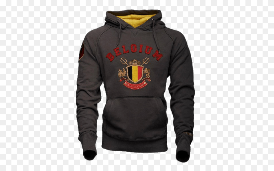 Starsmade Belgium Hoodie Grey, Clothing, Knitwear, Sweater, Sweatshirt Png