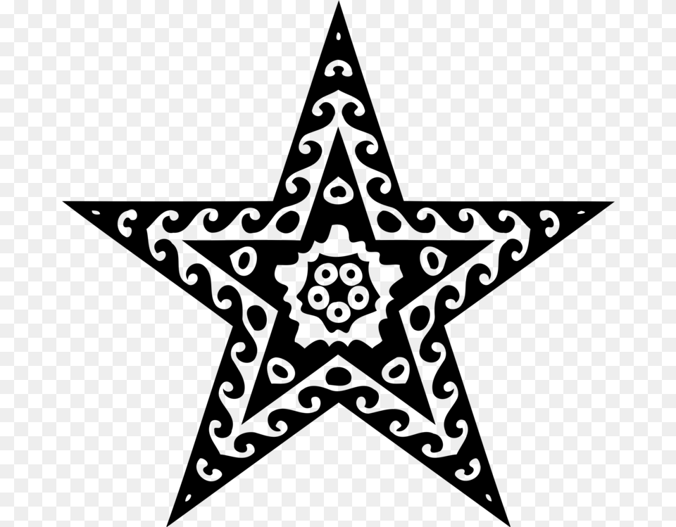 Starsymmetrystar Polygon Russian Tattoo, Gray Free Transparent Png