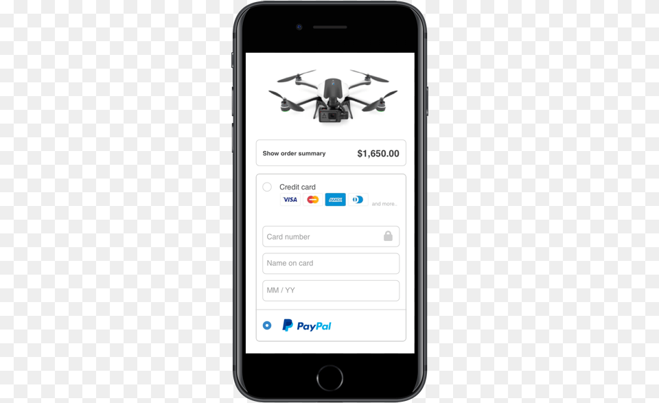 Start Accepting Credit And Debit Cards With Paypal Gopro Karma Drone Camera, Electronics, Mobile Phone, Phone, Appliance Free Png Download