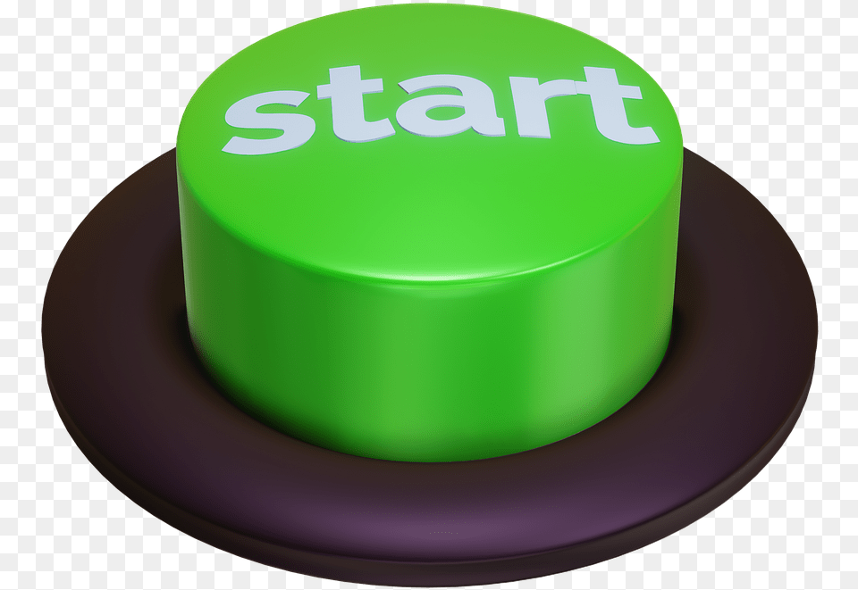 Start Button 3d Switch Press Design Green Begin Birthday Cake, Birthday Cake, Cream, Dessert, Food Free Png