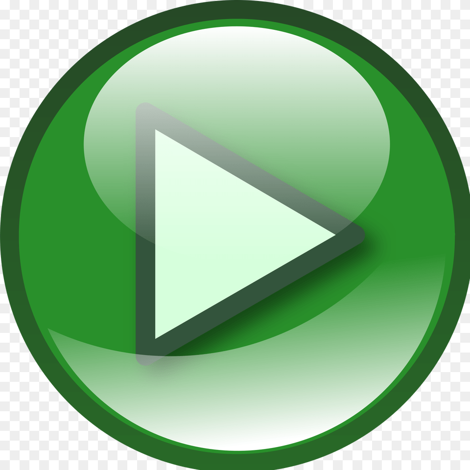 Start Button Green Arrow, Triangle, Sphere, Disk Free Png