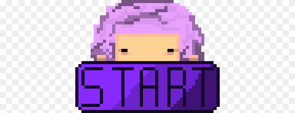 Start Button Met Granny Wink Start Icon In Pixel, Purple, Outdoors, Qr Code, Nature Png