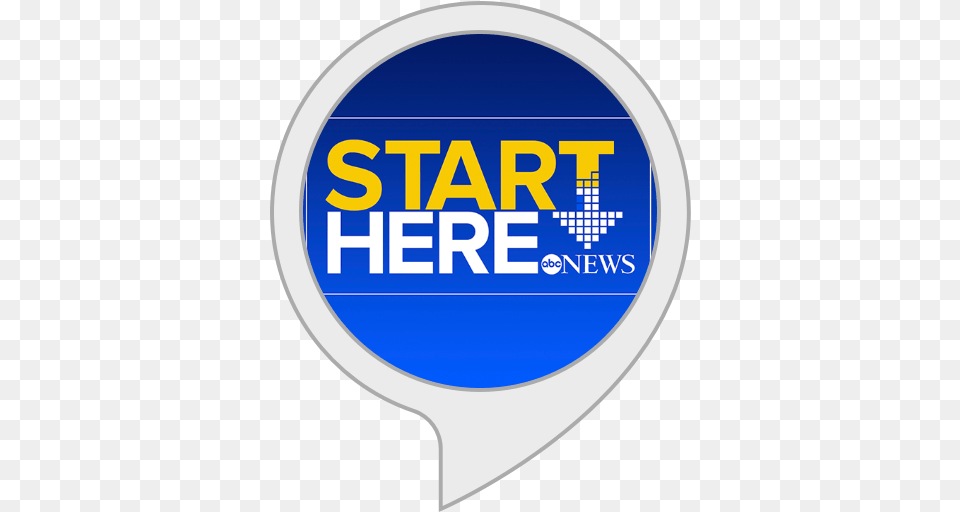 Start Here From Abc News Circle, Logo, Badge, Symbol, Sign Free Png