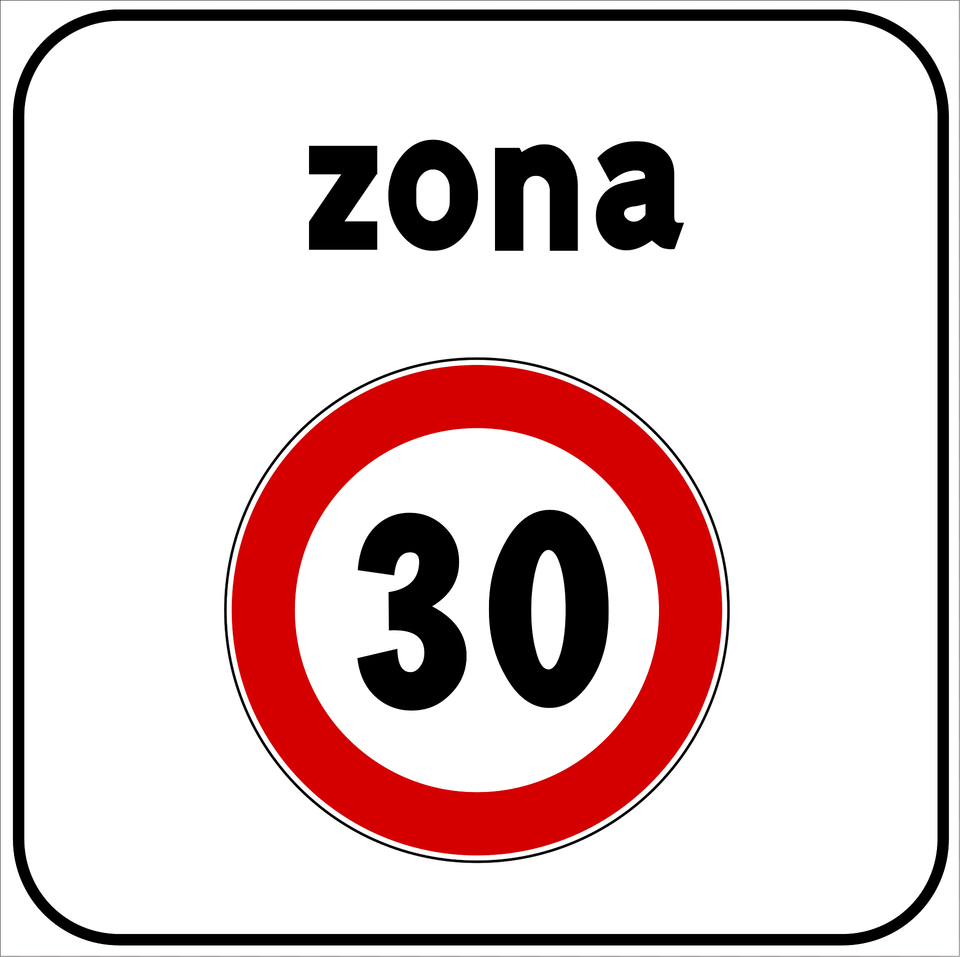 Start Of A 30 Kmh Zone Clipart, Symbol, Sign, Number, Text Png