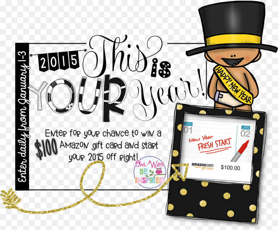 Start Off The New Year Gift Card, Hat, Boy, Child, Clothing Free Png Download