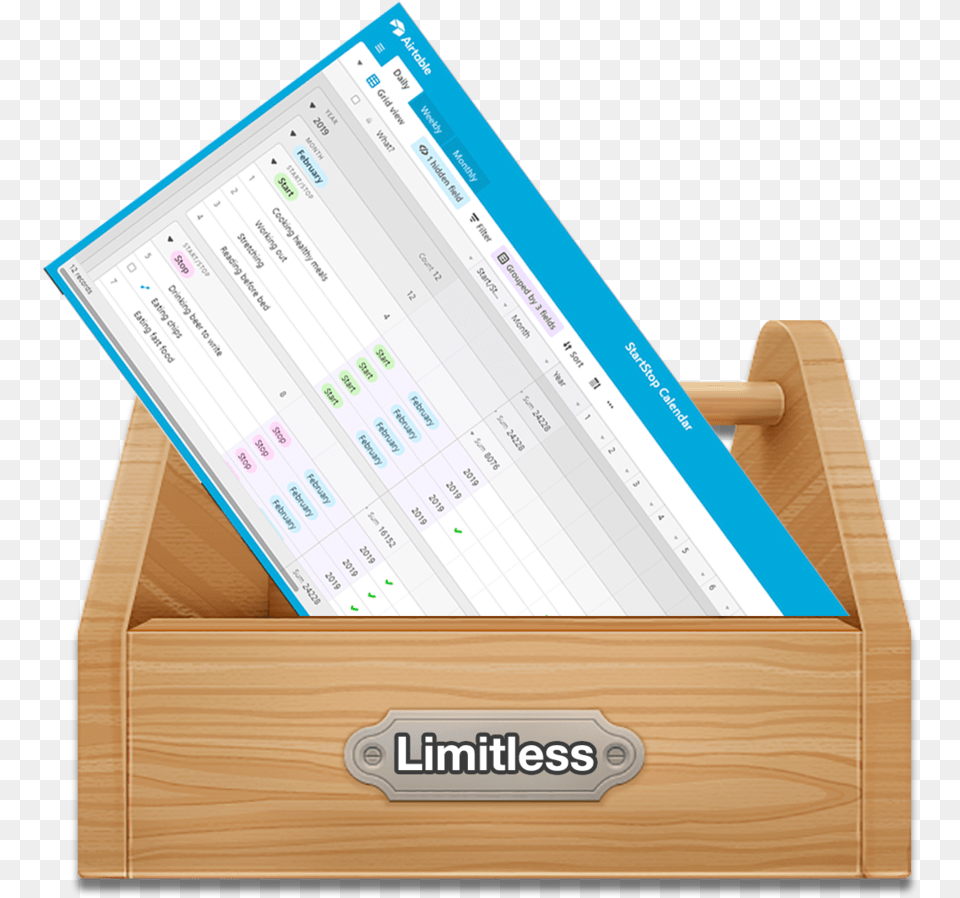 Start Stop Calendar Plywood, Drawer, Furniture, Box, Text Png Image