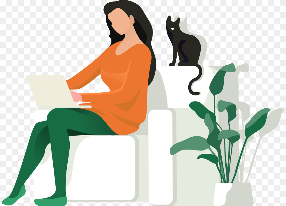 Start Your Own Business From Home, Sitting, Person, Adult, Woman Free Transparent Png