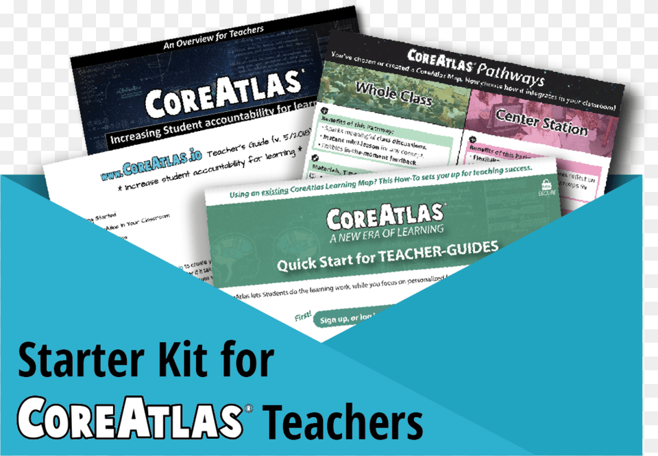 Starter Kit For Coreatlas Teachers Blue Button Flyer, Advertisement, Text, Poster, Paper Png